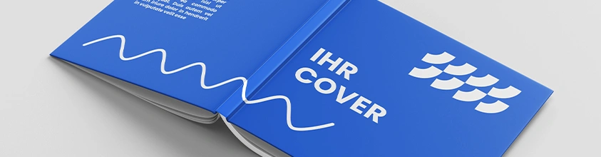 Illustration des Coveraufdrucks auf einer Buchdecke