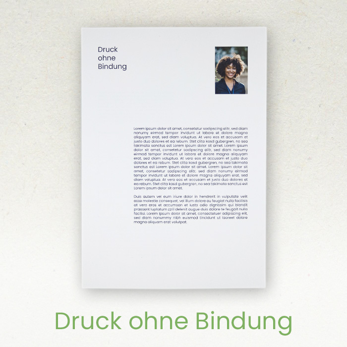 Druck ohne Bindung